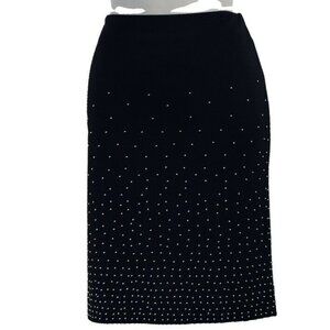White House Black Market Womens Embellished Midi Skirt Size 4